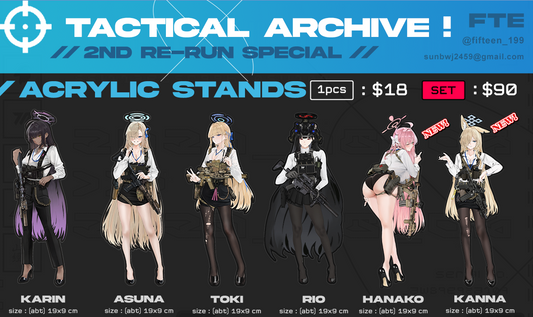 FTE - Tactical Archive Acrylic Stands (Re-Run Summer Comiket C104, Pre-Order)