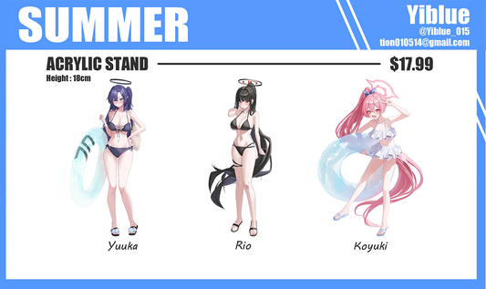 Blue Archive Summer Acrylic Stands - YiBlue